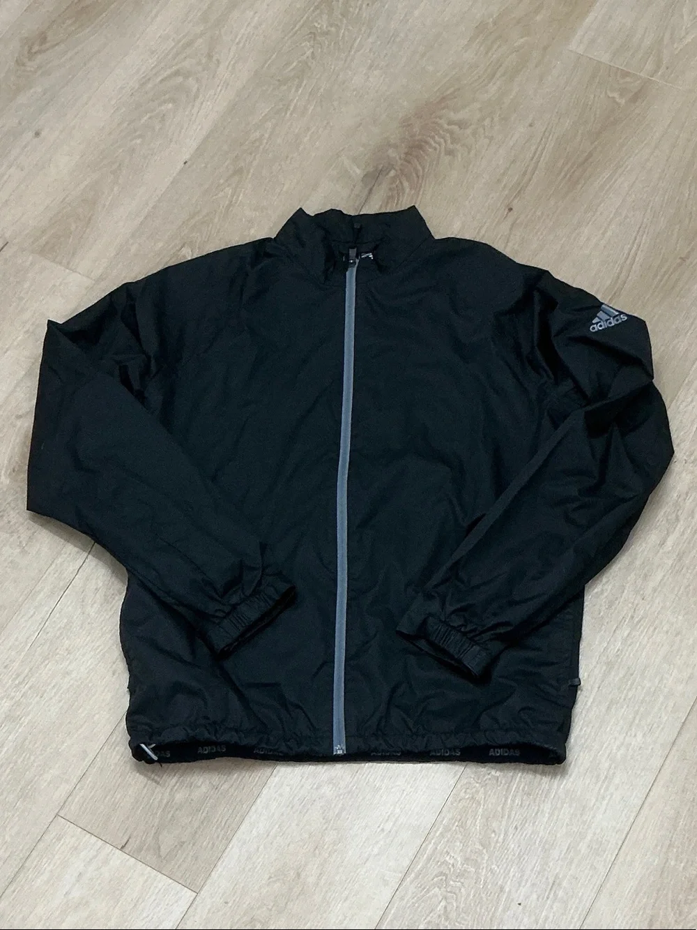adidas golf Black Lightweight Men’s Raincoat with Reflective Zip
